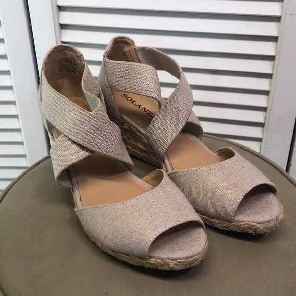 Solanz Helena Jute Espadrilles Wedge Sz 8 - Picture 4 of 10